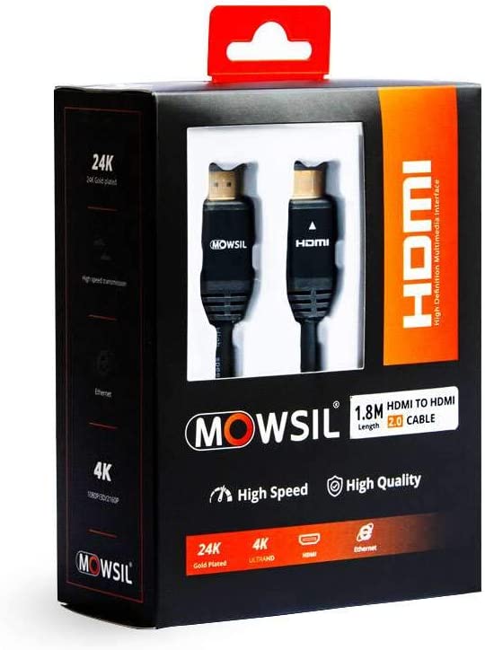 موسيل - كابل HDMI 1.4 فولت يدعم 4K بطول 1.8 متر  موسيل - كابل HDMI 1.4 فولت يدعم 4K بطول 1.8 متر